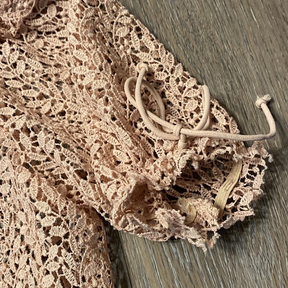 Zara Basic Collection Lace Short Sleeve Blouse Size XS - Picture 6 of 10